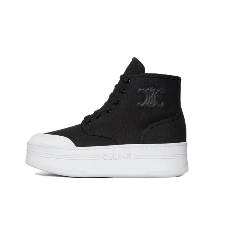 CELINE High Top Stylish Skateboarding Shoes Women's Black-0