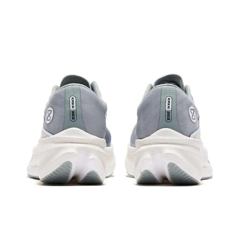 Erke Zhijing 1.0 Cushioning Anti Slip And Wear Resistant Low Top Running Shoes Women's Silver White-4