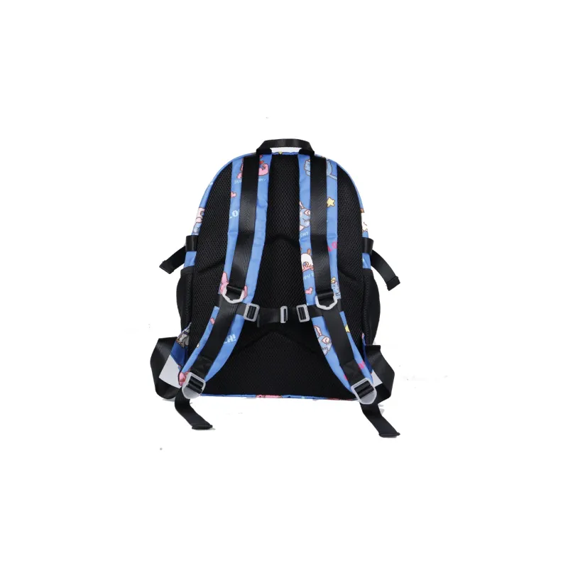 LOLA DESIGN Fabric Backpack Women's Milk White/Royal Blue-8