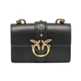PINKO Cow Leather Shoulder Bag Crossbody Bag Extra Mini Women's Black