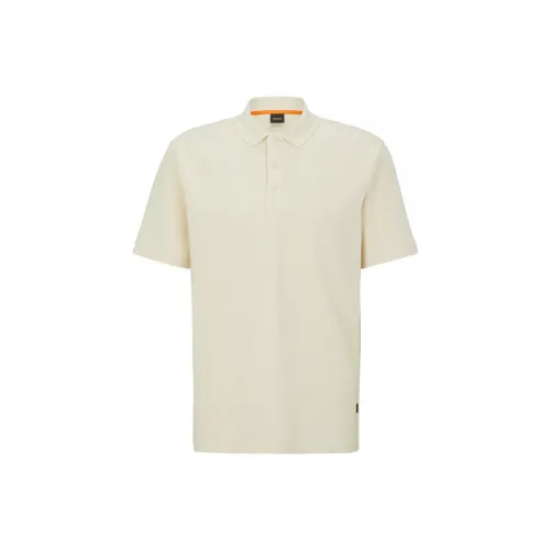 HUGO BOSS Polo Shirts Men Light Beige