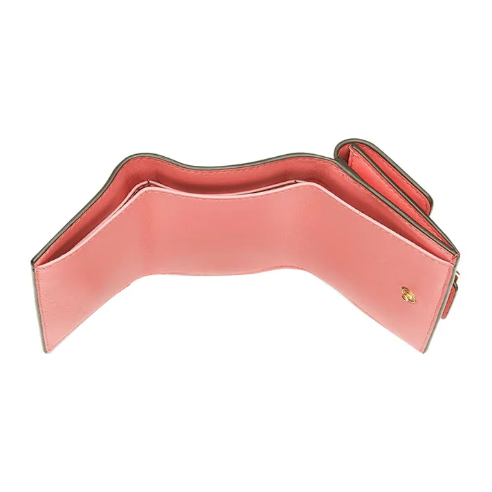 FENDI Baguette Lambskin Wallet Women's Pink-2