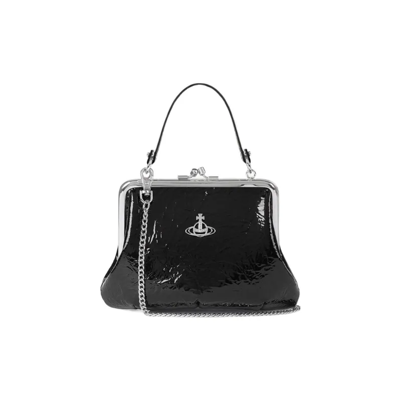 Vivienne Westwood PU Dumpling Bag Shoulder Bag Crossbody Bag Handbag Women's Black-1