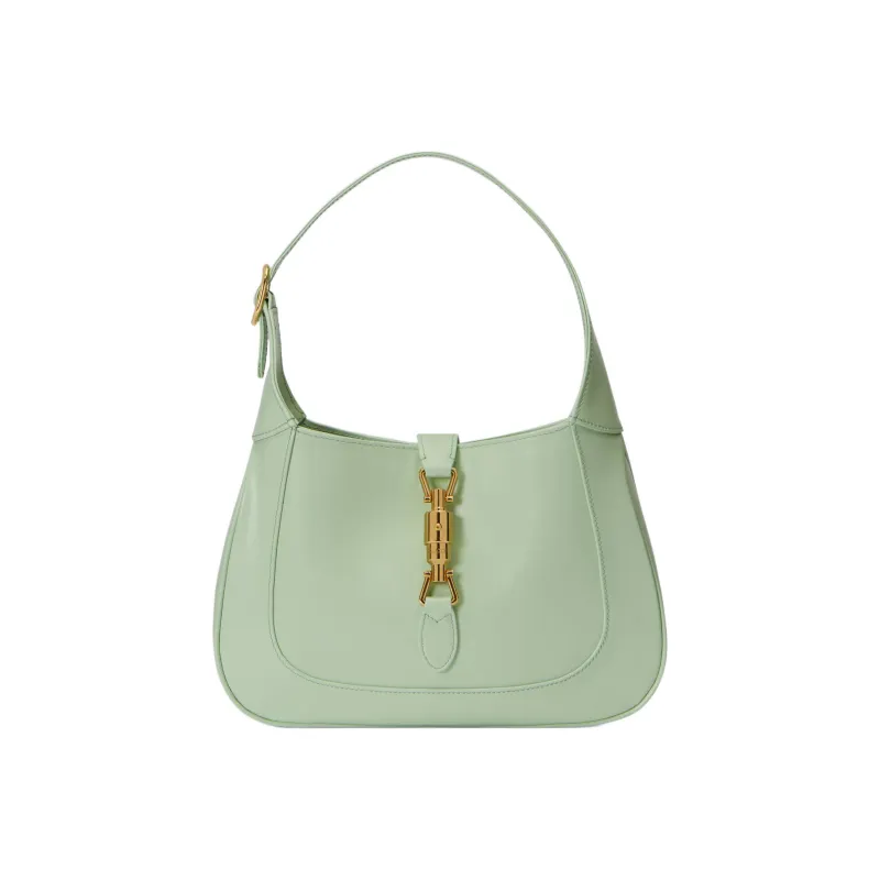 GUCCI Jackie 1961 Leather Crescent Shoulder Bag Shoulder Bag Women's Light Green-0