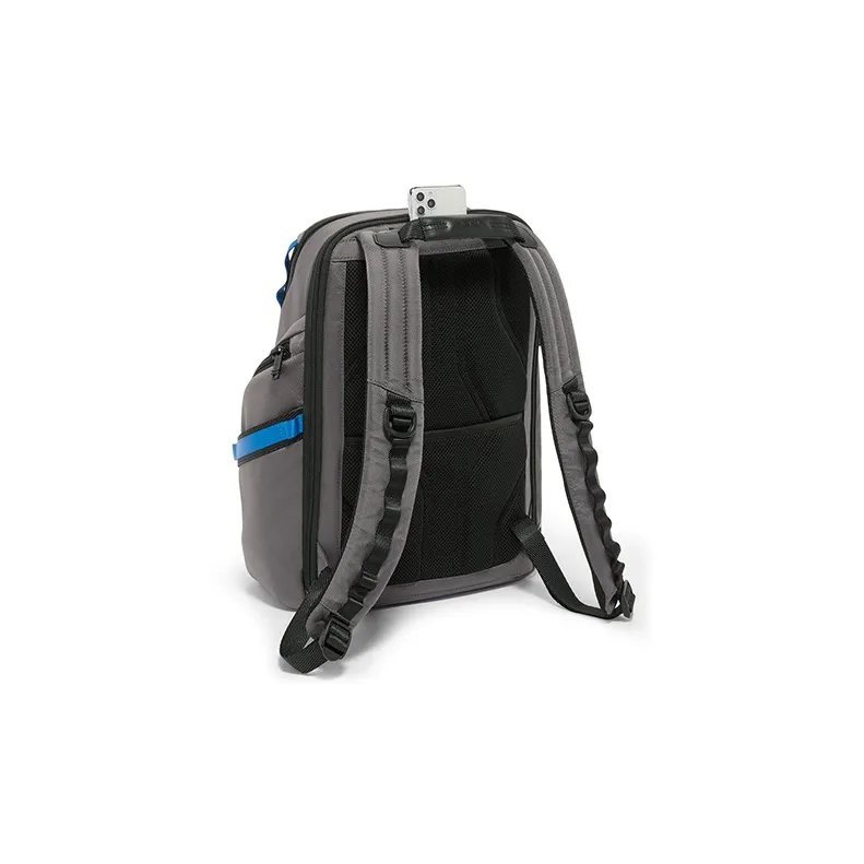 TUMI Alpha Bravo Nylon Backpack Unisex Gray & Blue-4