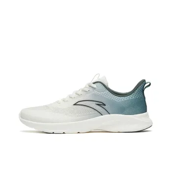 Anta Running Collection Anti Slip Wear Resistant Low Top Running Shoes Men's White Bamboo Asphalt Gray