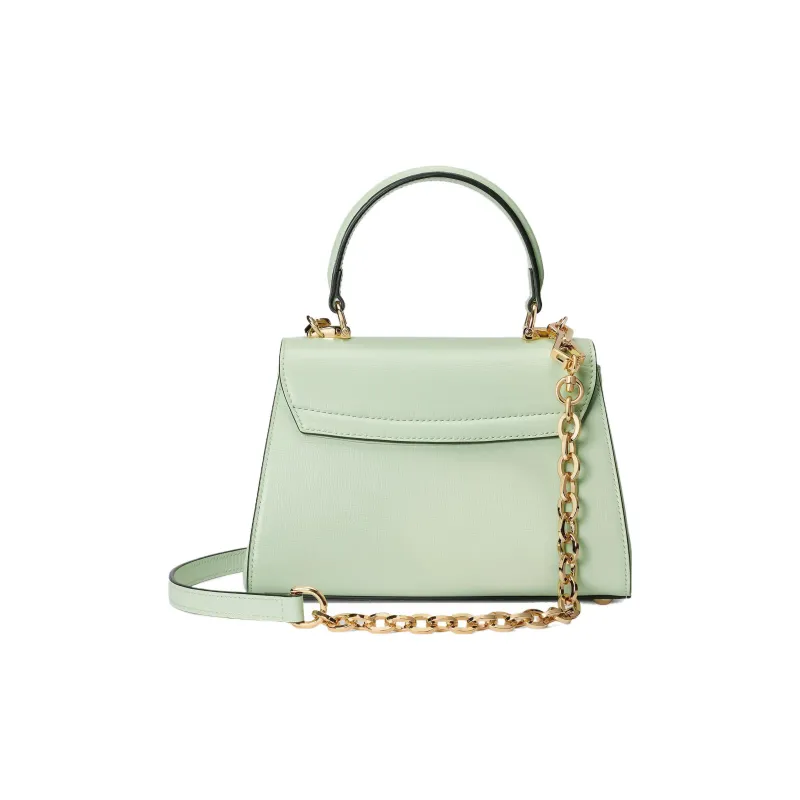 GUCCI Horsebit 1955 Leather Shoulder Bag Crossbody Bag Handbag Mini Women's Light Green-3