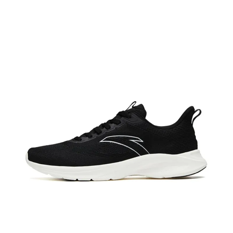 Anta Running Collection Slip Resistant, Abrasion Resistant, Breathable Low Top Running Shoes Men's Black White-0
