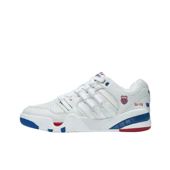 KSWISS Si18 Full House Shoe Anti Slip Wear Resistant Low Top Skateboard Shoes White Red Blue