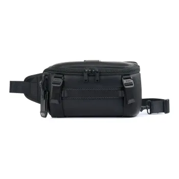 TUMI Alpha Bravo Leather Fanny Pack Sling Bag Crossbody Bag Shoulder Bag Women's Black