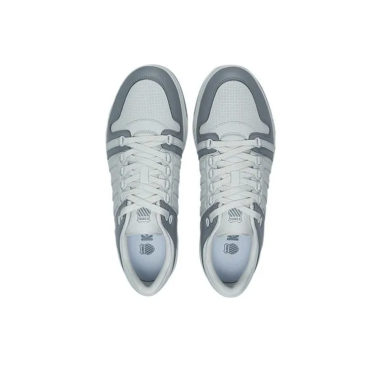 KSWISS Abrasion Resistant Slip Resistant Low Top Skateboard Shoes White Gray-3