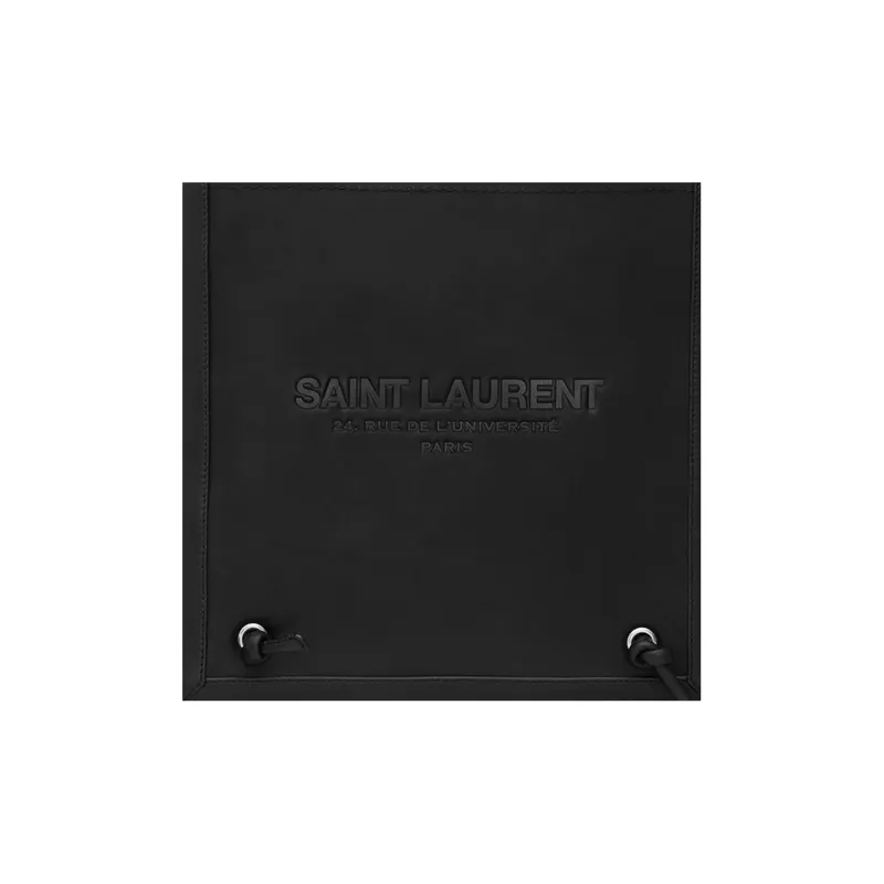 SAINT LAURENT Calfskin Shoulder Bag Crossbody Bag Men's Black-5