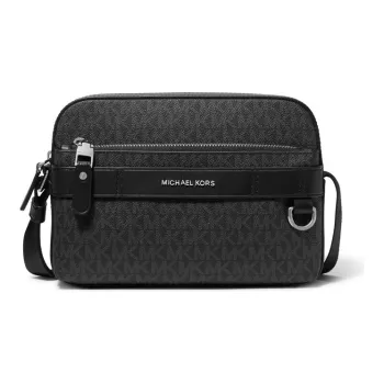 MICHAEL KORS Hudson Cow Leather Crossbody Bag Men's Black