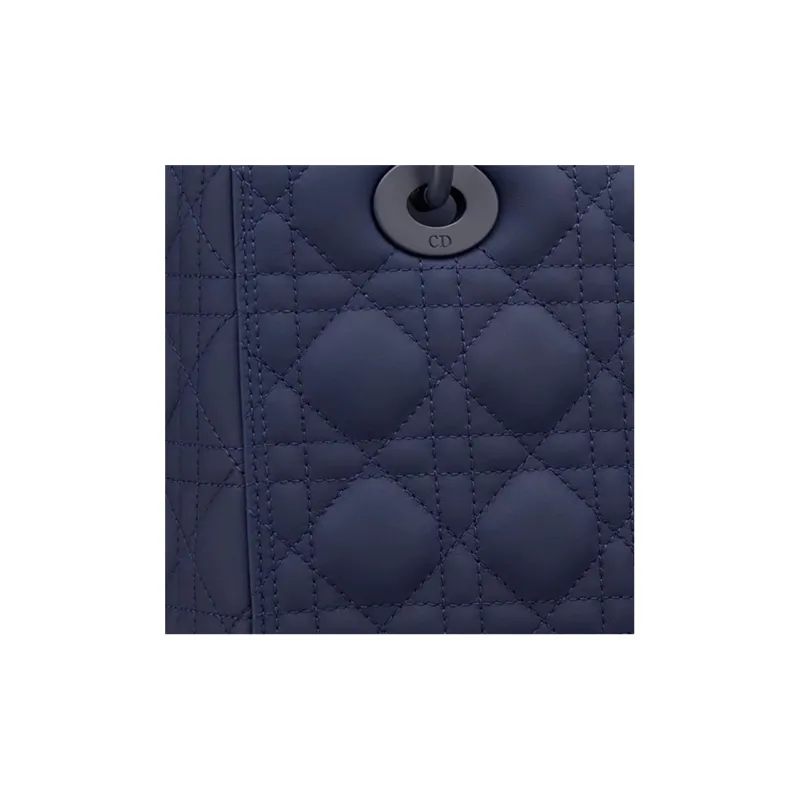 DIOR Lady Dior Matte Cow Leather Daisie Bag Handbag Crossbody Bag Shoulder Bag Medium Size Women's Indigo-2