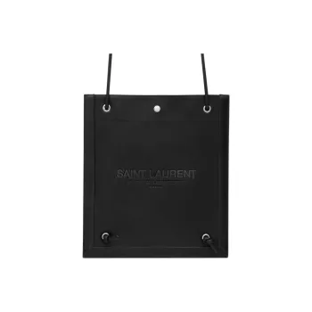 SAINT LAURENT Calfskin Shoulder Bag Crossbody Bag Men's Black