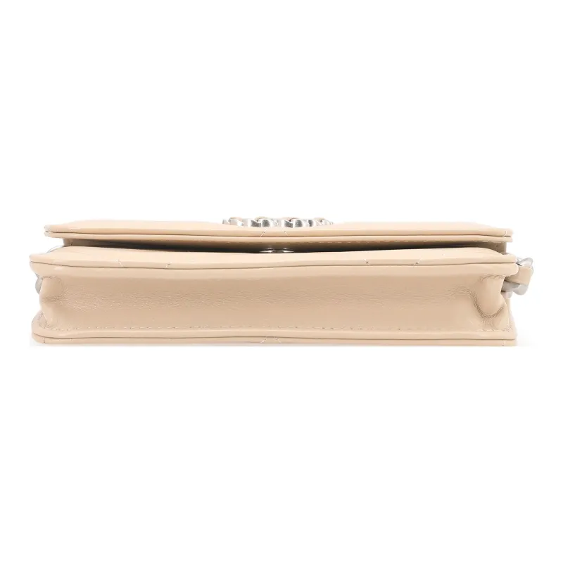 CHANEL 19Bag Lambskin Evening Bag, Coin Purse, Shoulder Bag, Crossbody Bag Mini Women's Beige Milk Tea-3