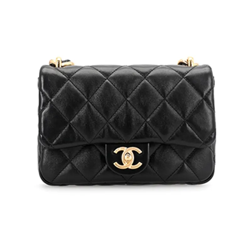 CHANEL 23P SS Lambskin Shoulder Bag, Handbag, Shoulder Bag Women's Black-1