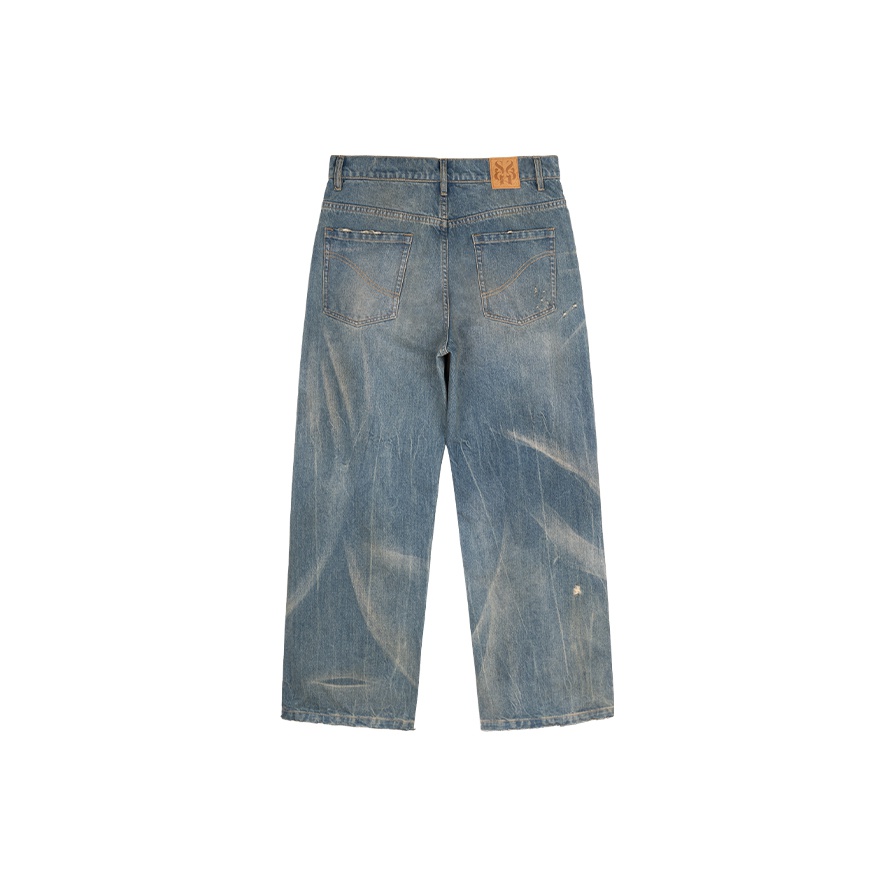 SIMPLE PROJECT Jeans Unisex Washed Blue