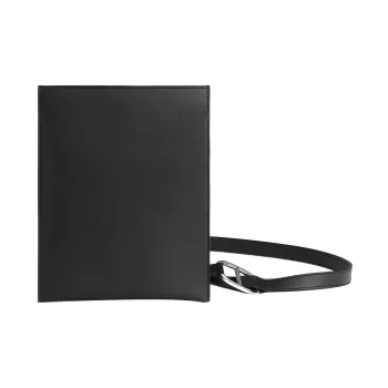 HERMES Swift Calfskin Wallet Men's Adjustable Shoulder Straps Large Central Pocket