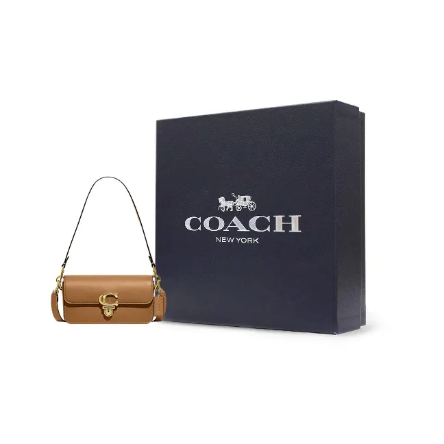 COACH Studio Cow Leather Handbag Crossbody Bag Shoulder Bag Women's Brown-7