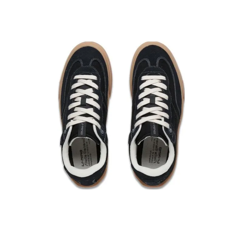LiNing Extreme Sports Collection Skate General Durable Breathable Low Top Skateboard Shoes Men's Black-3