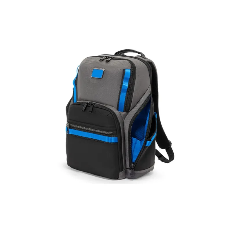 TUMI Alpha Bravo Nylon Backpack Unisex Gray & Blue-1