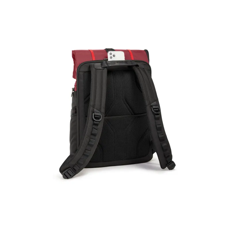 TUMI Nylon Backpack Men's Red & Black-2