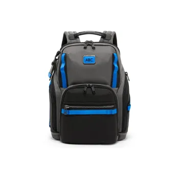 TUMI Alpha Bravo Nylon Backpack Unisex Gray & Blue