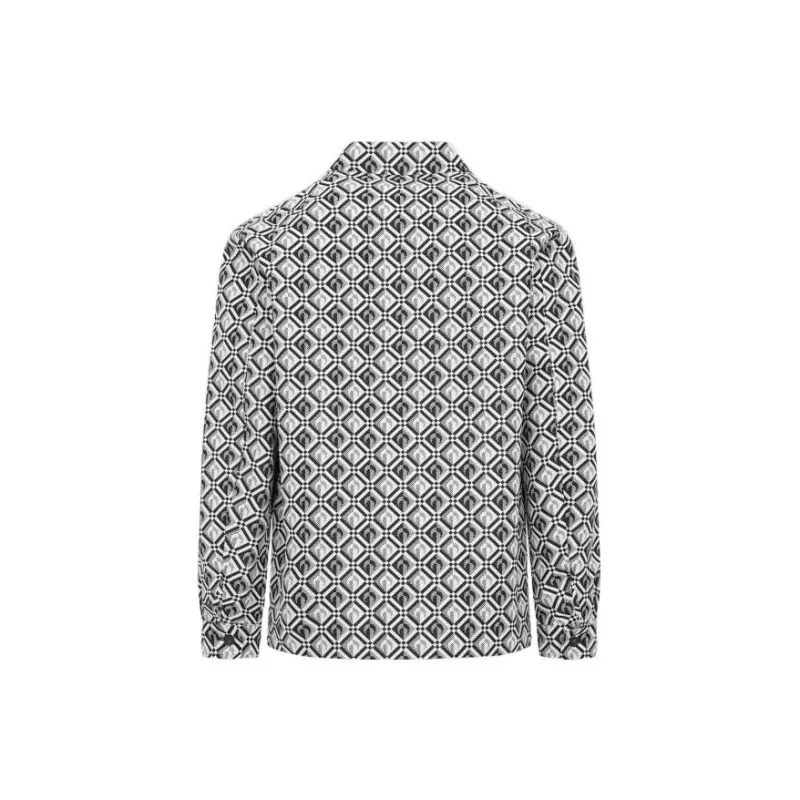 Marine Serre Jacquard Diamond Pattern Buttoned Shirt-1