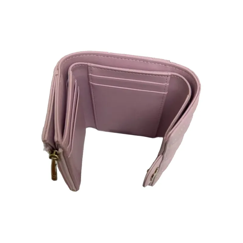 CHANEL Classic Flap CF Grain Embossed Shiny Calfskin With Gold Metal Wallet Trumpets Women's Pink-2
