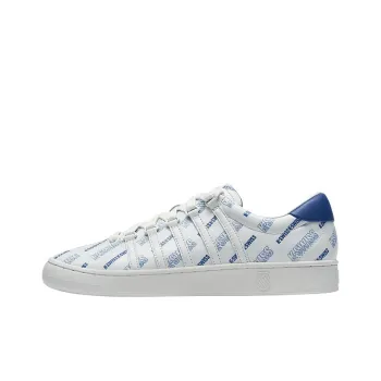 KSWISS Classic Anti Slip Wear Resistant Low Top Skateboard Shoes White Blue