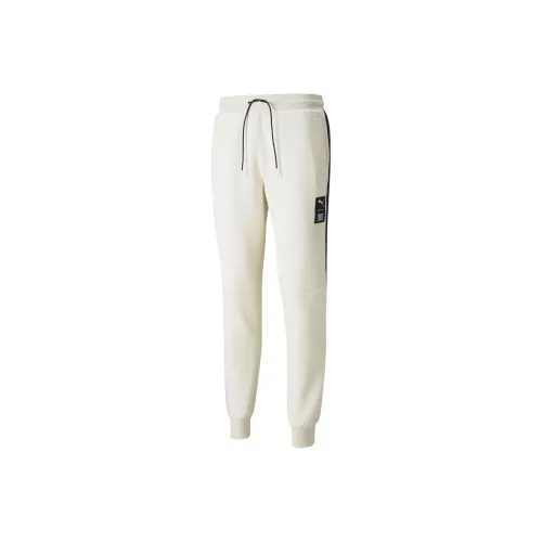 PUMA FIRST MILE Knitted Sweatpants Men Ivory White