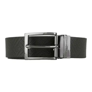 EMPORIO ARMANI Cow Leather Leather Belts Men's Width  3.5cm