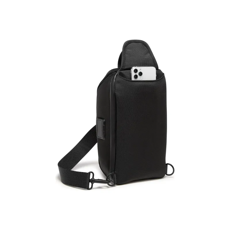 TUMI Alpha Bravo Leather Fanny Pack Sling Bag Crossbody Bag Shoulder Bag Women's Black-2