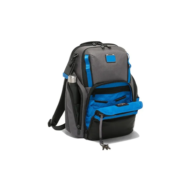 TUMI Alpha Bravo Nylon Backpack Unisex Gray & Blue-2