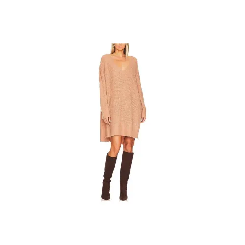 FREE PEOPLE Long-Sleeved Dresses Women's Brown