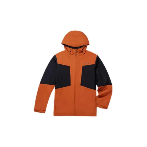 Columbia Windbreaker Jackets Men Black/Orange