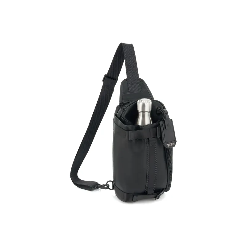 TUMI Alpha Bravo Leather Fanny Pack Sling Bag Crossbody Bag Shoulder Bag Women's Black-3