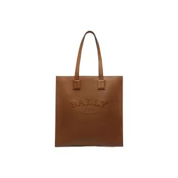 BALLY Crystalia Calfskin Tote Bag Shopping Bag Shoulder Bag Handbag Women's Brown