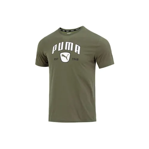 PUMA T-Shirts Men Olive