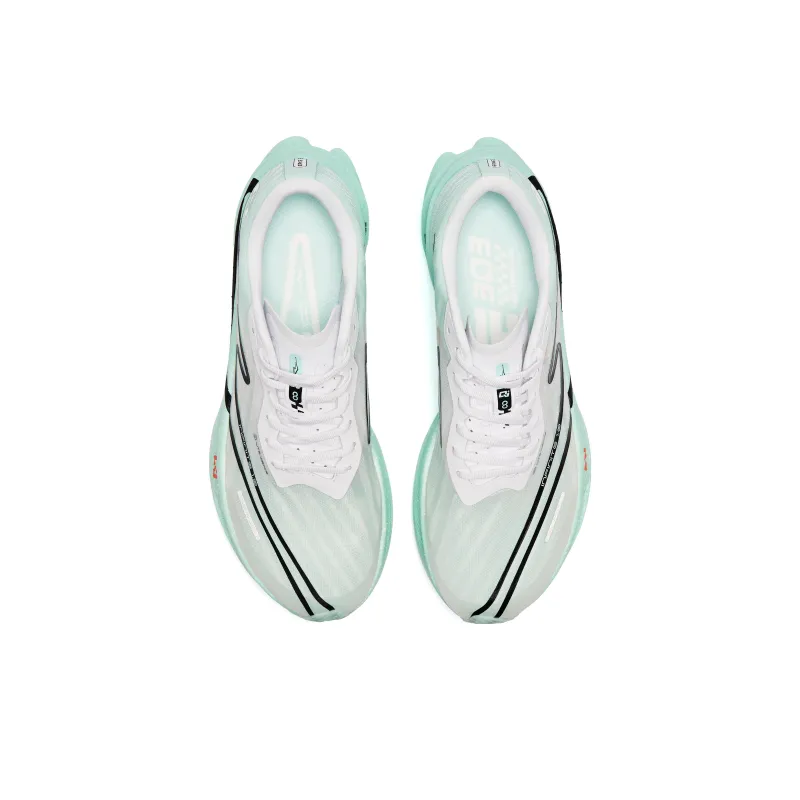 Erke Zhijing 1.0 Cushioned Slip Resistant Abrasion Resistant Low Top Sprint Running Shoes Men's Green White-5