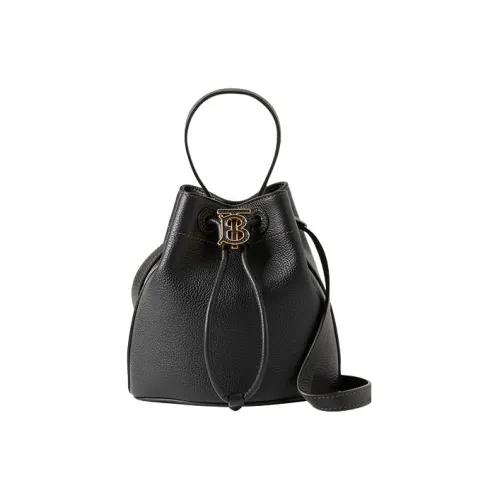 Burberry Calfskin Bucket Bags Shoulder Bag Crossbody Bag Handbag Mini Women's Black