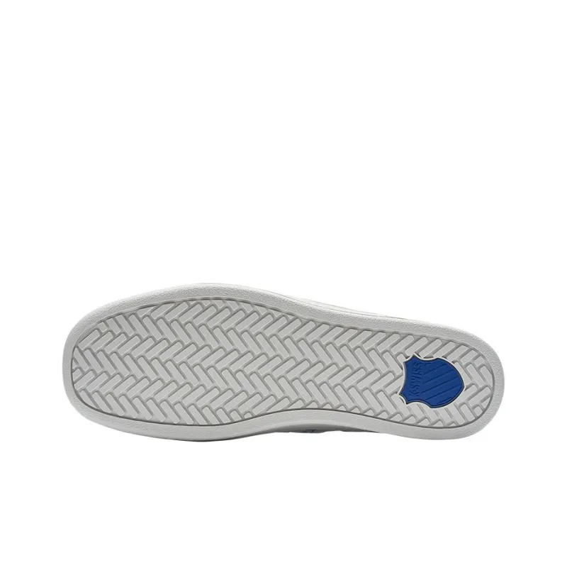 KSWISS Classic Anti Slip Wear Resistant Low Top Skateboard Shoes White Blue-5