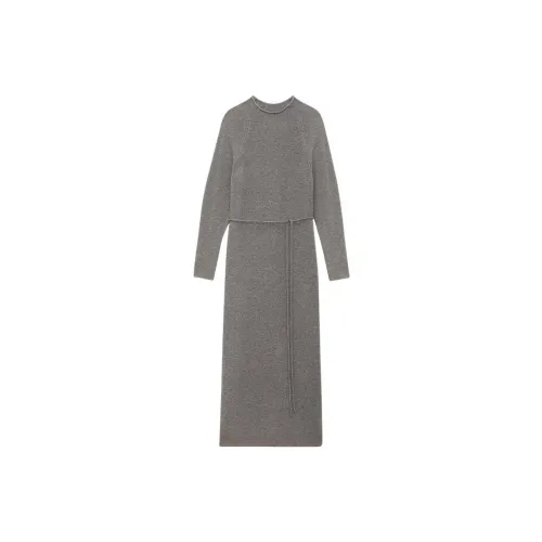 THEORY Long-Sleeved Dresses Women's Medium Gray