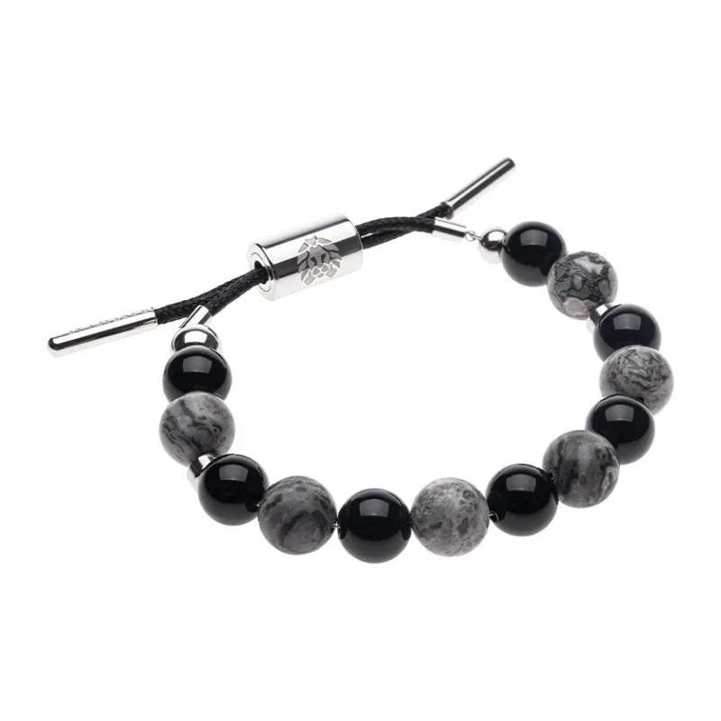 Rastaclat Black Agate Bracelets Unisex-2