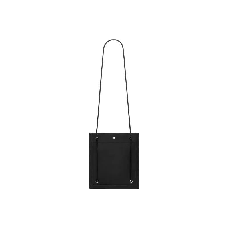 SAINT LAURENT Calfskin Shoulder Bag Crossbody Bag Men's Black-4
