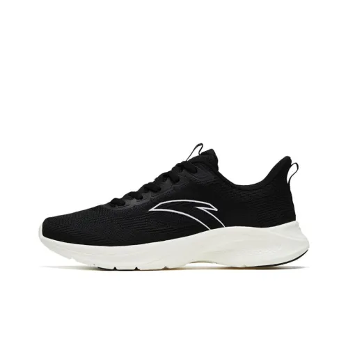 Anta Breathable Cushioning Low Top Running Shoes Women's Black
