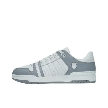 KSWISS Abrasion Resistant Slip Resistant Low Top Skateboard Shoes White Gray