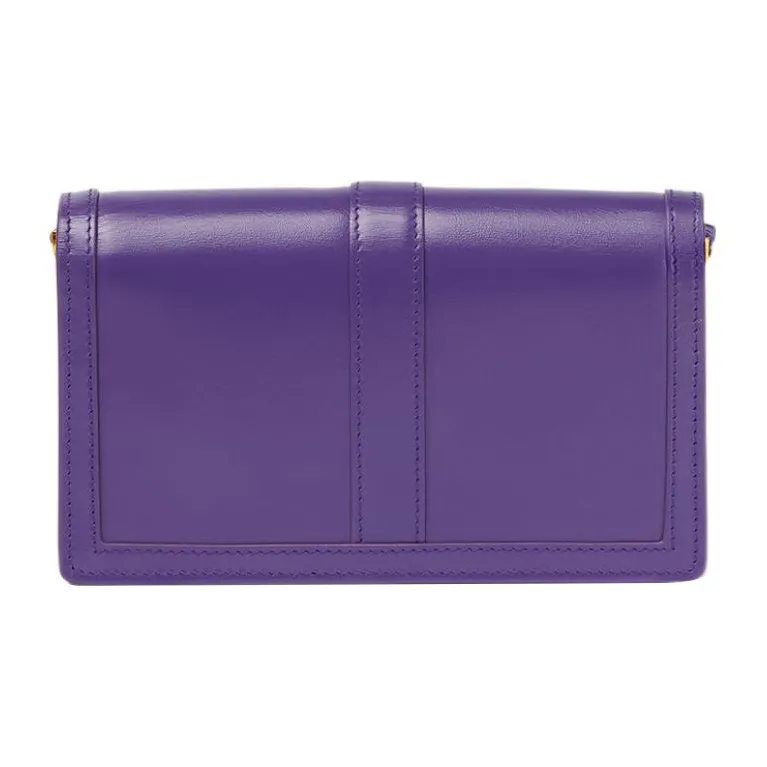 VERSACE Greca Goddess Cow Leather Patchwork With Lambskin One Shoulder Crossbody Clutches Mini Women's Purple-2