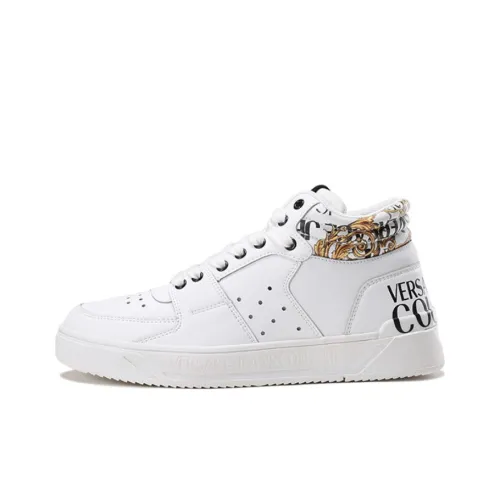 VERSACE JEANS Couture Stylish Skateboarding Shoes Men's White